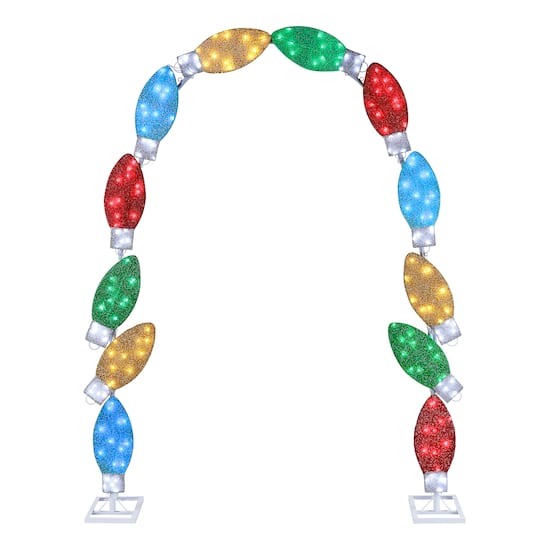 Mr. Christmas 8 ft. Illuminated Tinsel C9 Bulb Arch